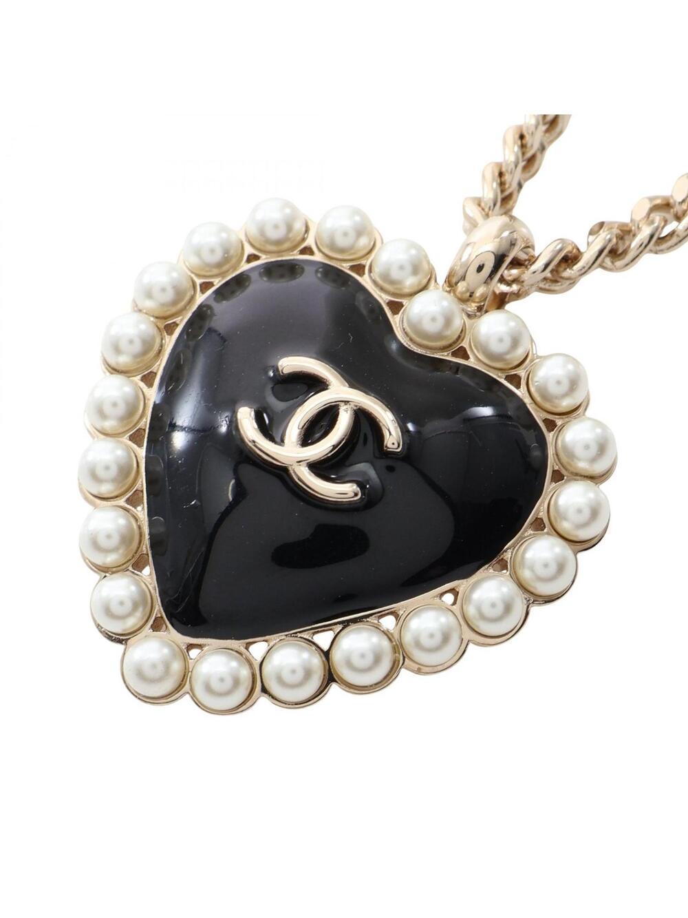 Chanel Coco Mark Heart Necklace Pendant #278152C10B